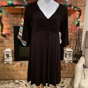 Torrid Runched Black Dress 2X